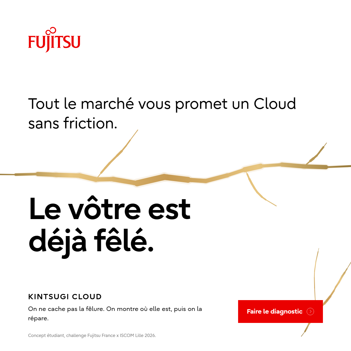 Visuel manifeste : le marché promet le sans-friction, nous montrons la fêlure